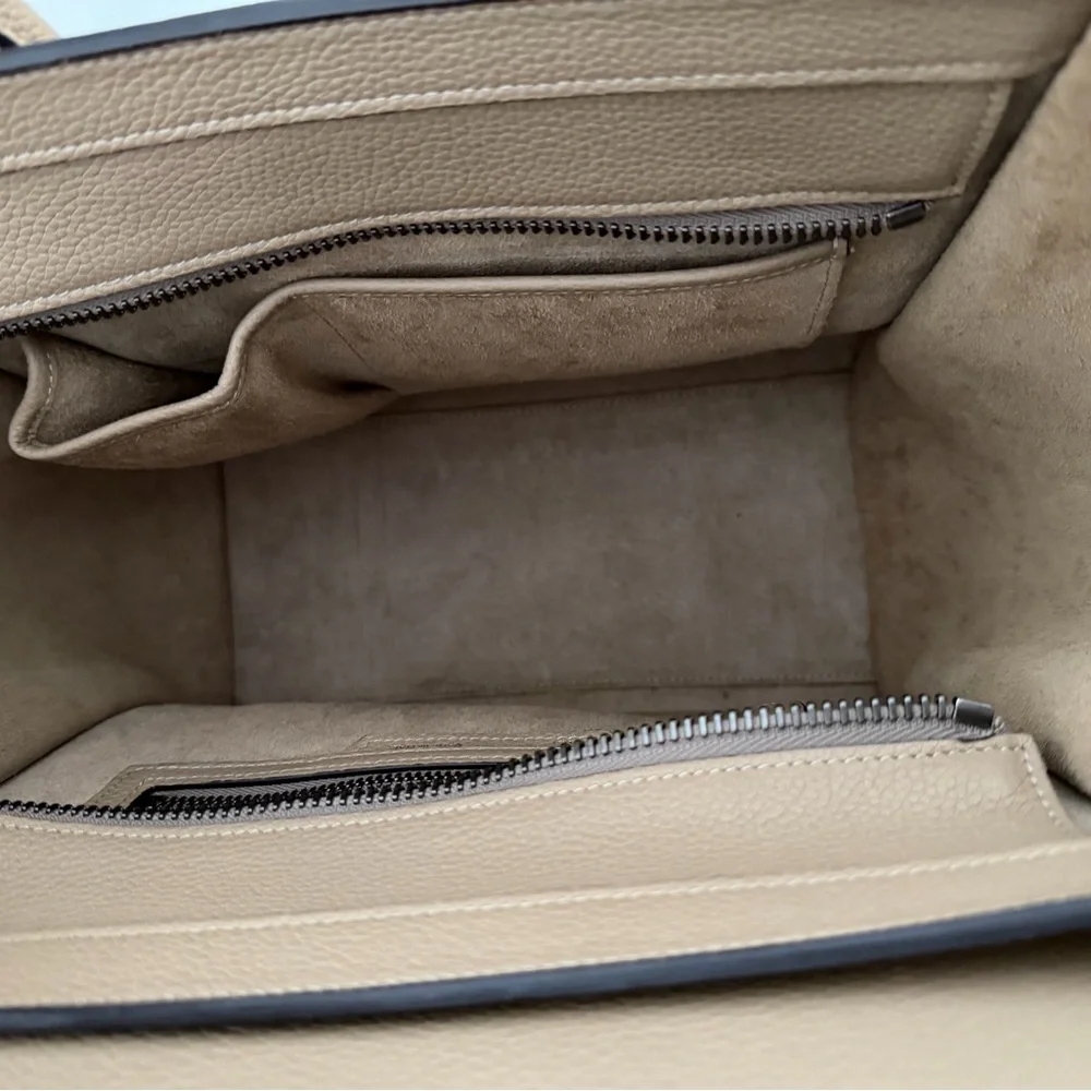 Celine Grained Leather Phantom Medium Luggage in Greige - Picture 6 of 12